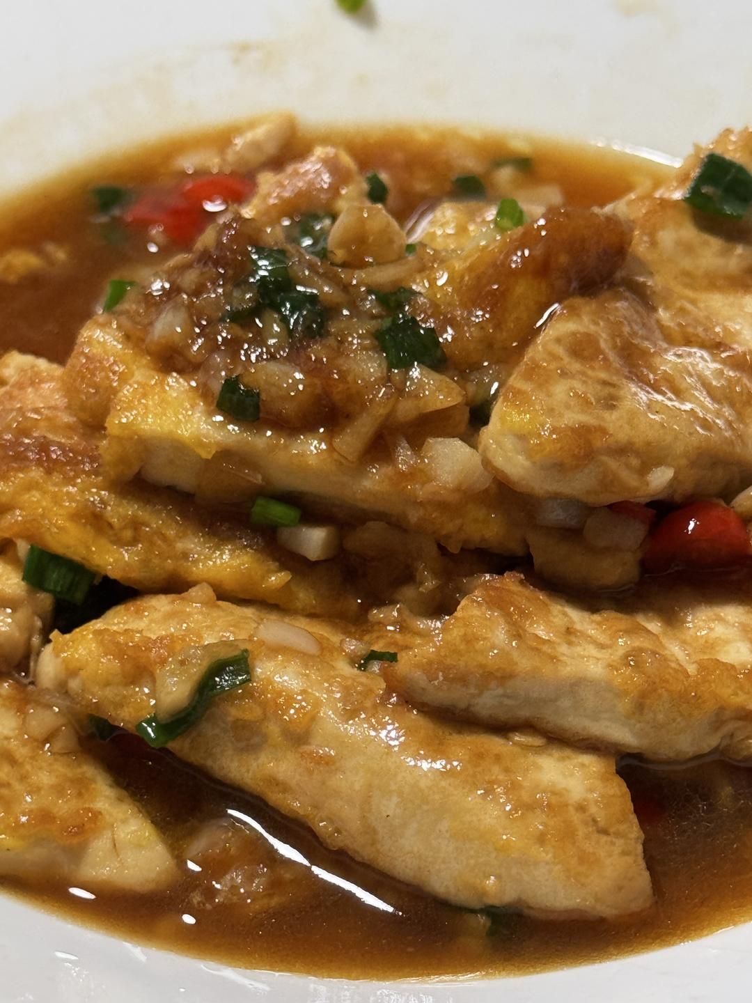焖煎豆腐