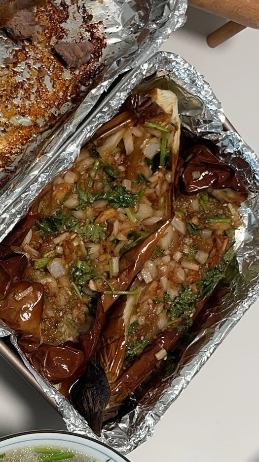 【空气炸锅】做出烧烤摊扬名立万的烤茄子！