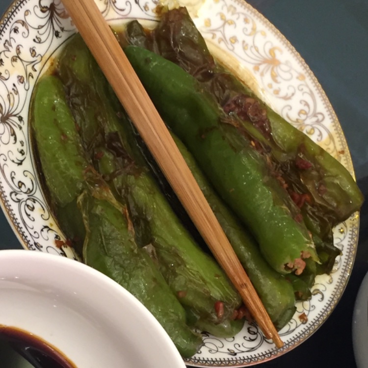 肉馅辣椒-新手下厨 stuffed Chili pepper