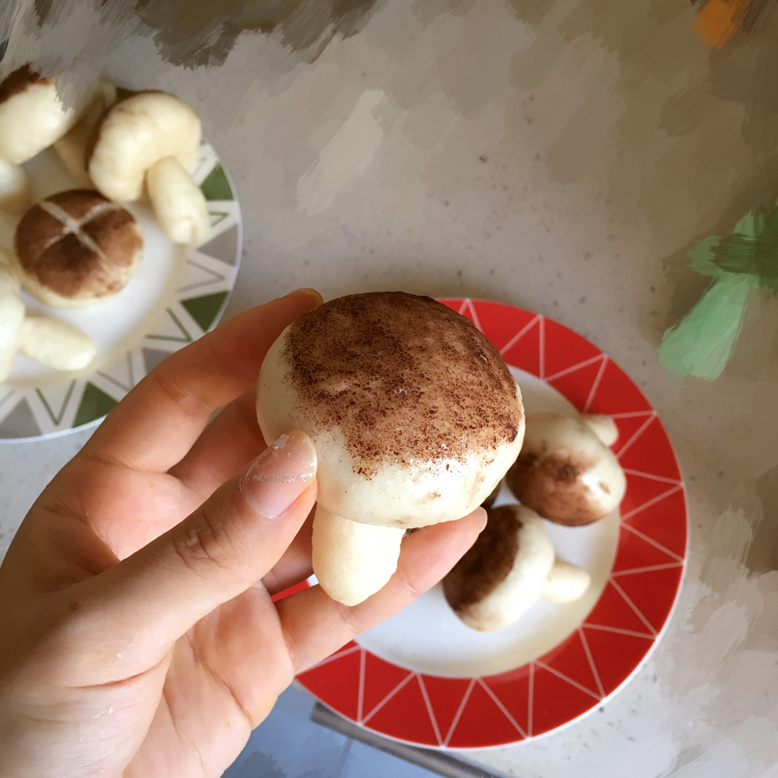 火遍餐厅的萌物- 蘑菇包