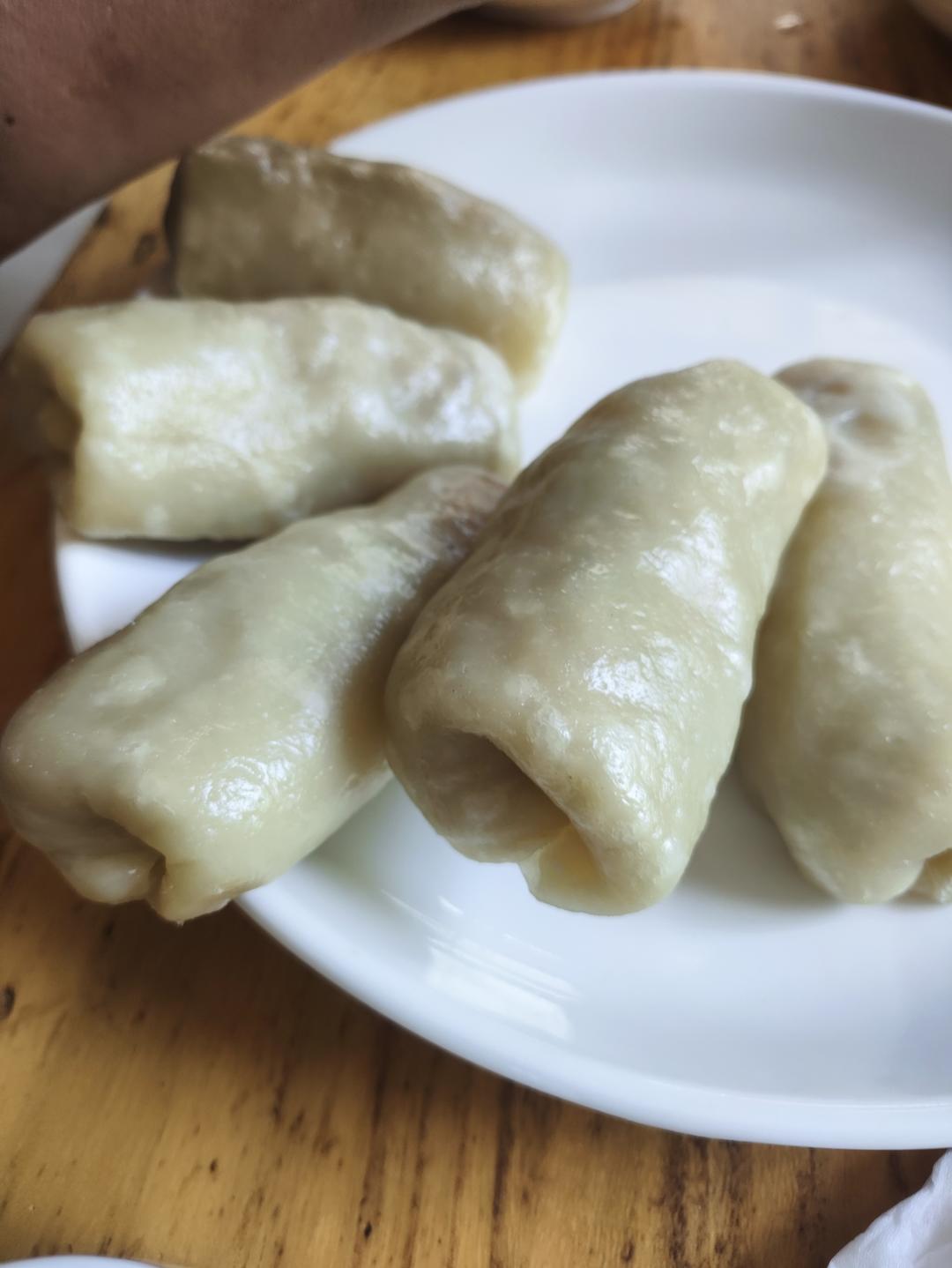 皮薄馅足的萝卜丝粉条卷太香啦