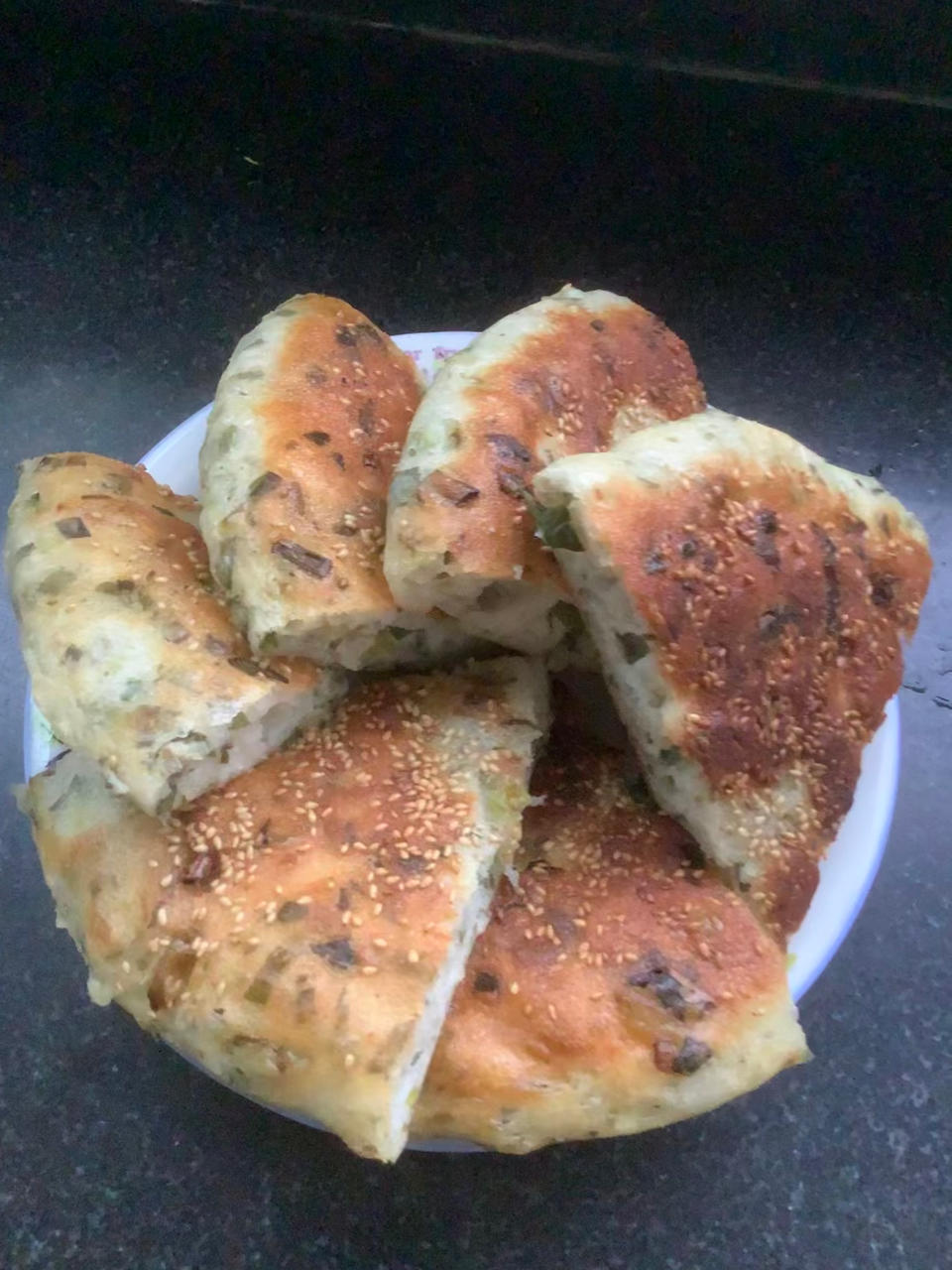 老上海羌饼（发面葱花饼）