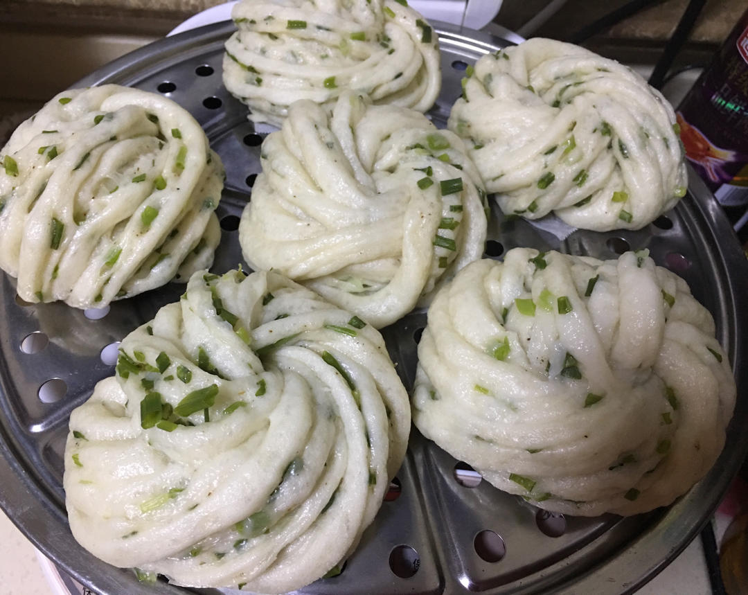 椒盐葱香花卷&古早味芝麻酱红糖花卷