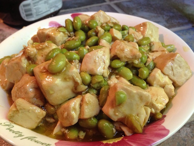 毛豆烧豆腐