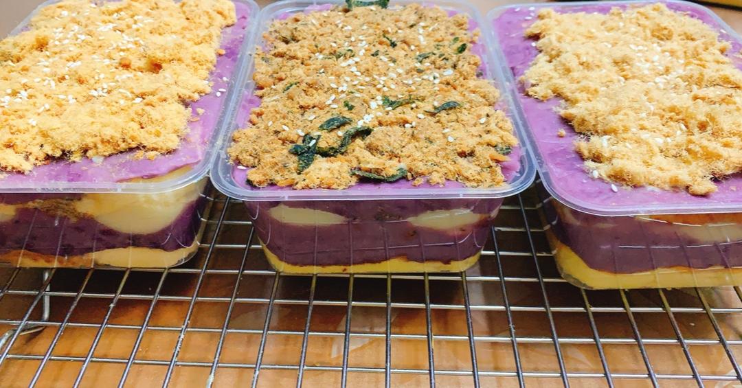 肉松麻薯芋泥盒子
