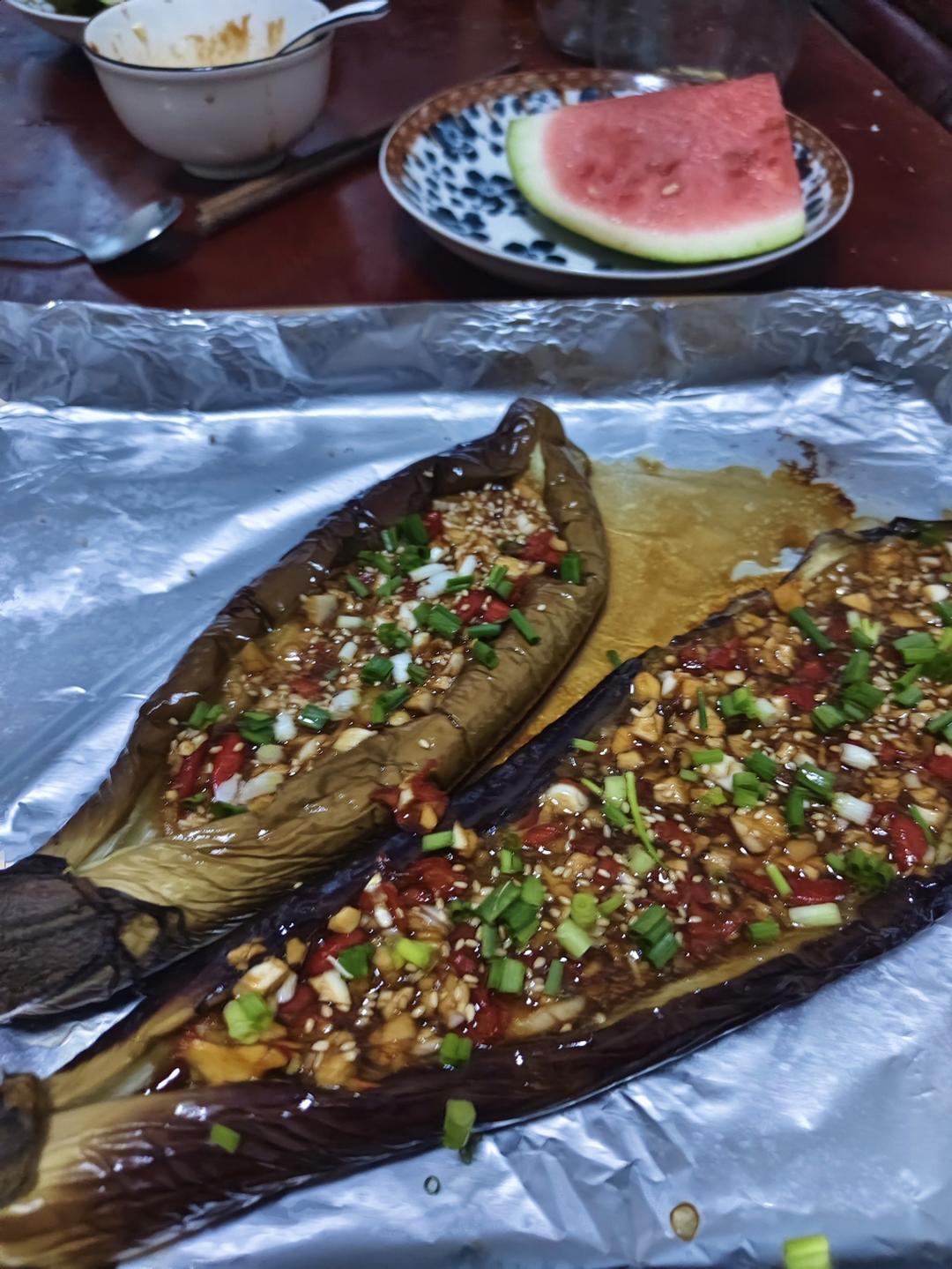 【空气炸锅】做出烧烤摊扬名立万的烤茄子！