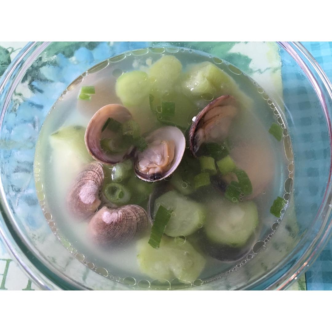丝瓜花蛤汤