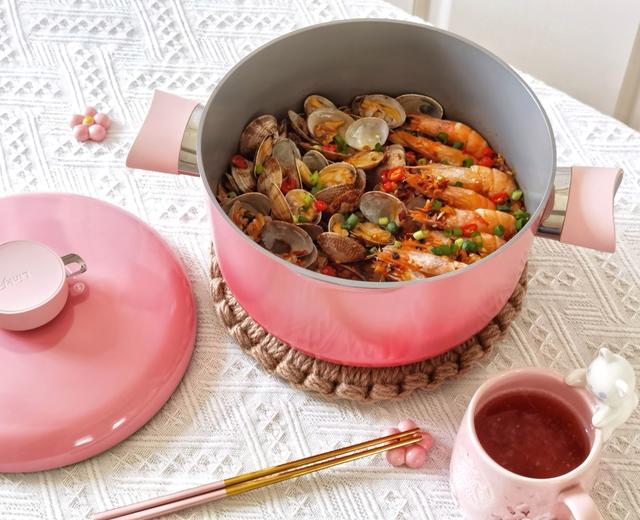 鲜虾花甲粉丝煲‼️灵菲尔淘气锅‼️的做法