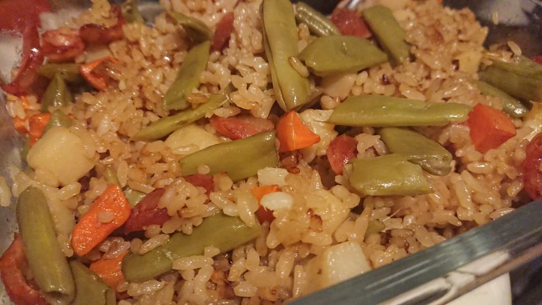 豆角焖饭