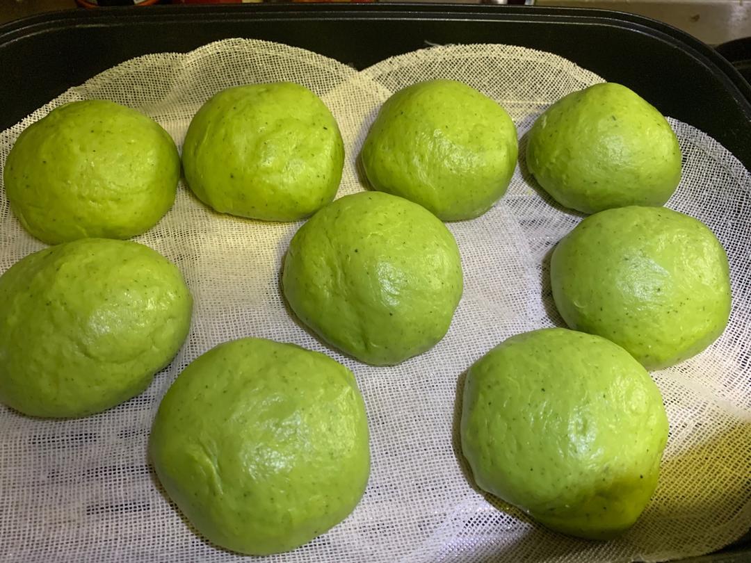 抹茶馒头（一次发酵）