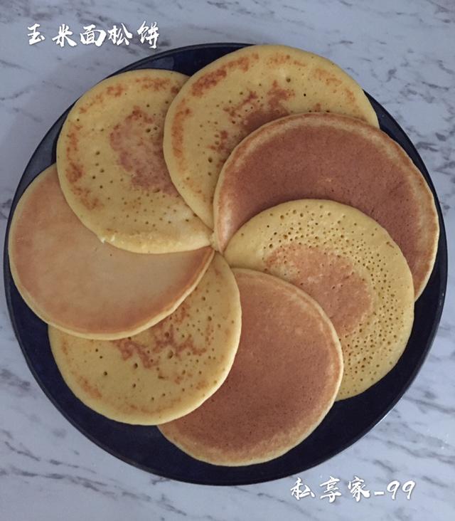 玉米面松饼，早起5分钟搞定，又软又健康
