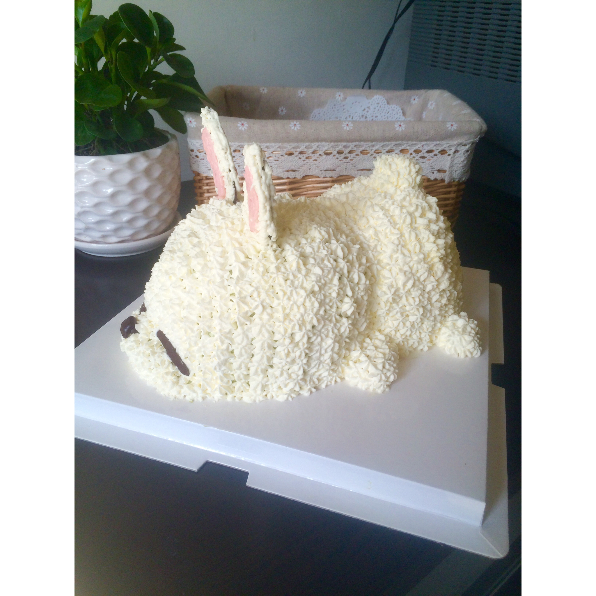 卡通立体小猪蛋糕(彩虹版)