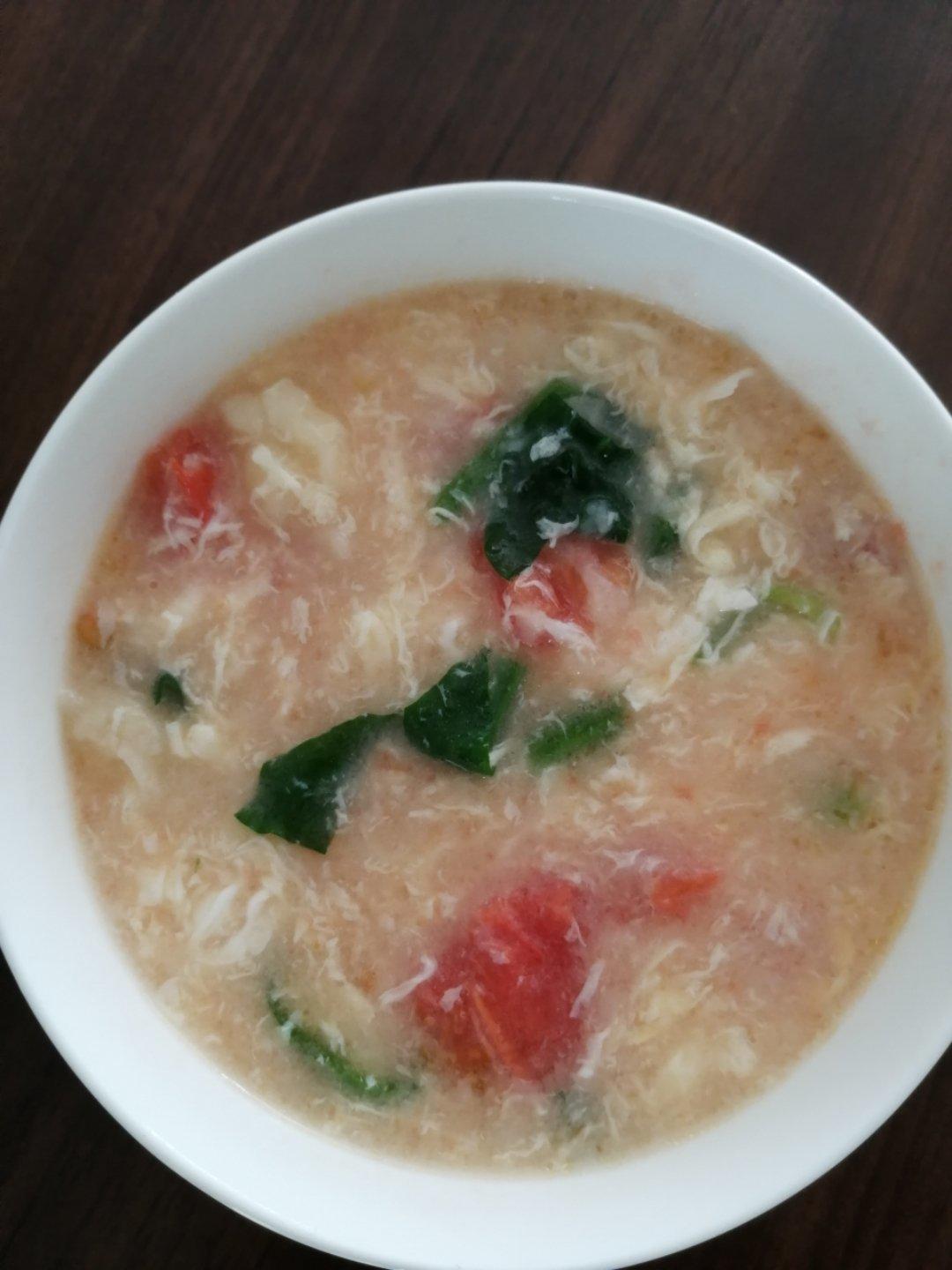 西红柿鸡蛋疙瘩汤