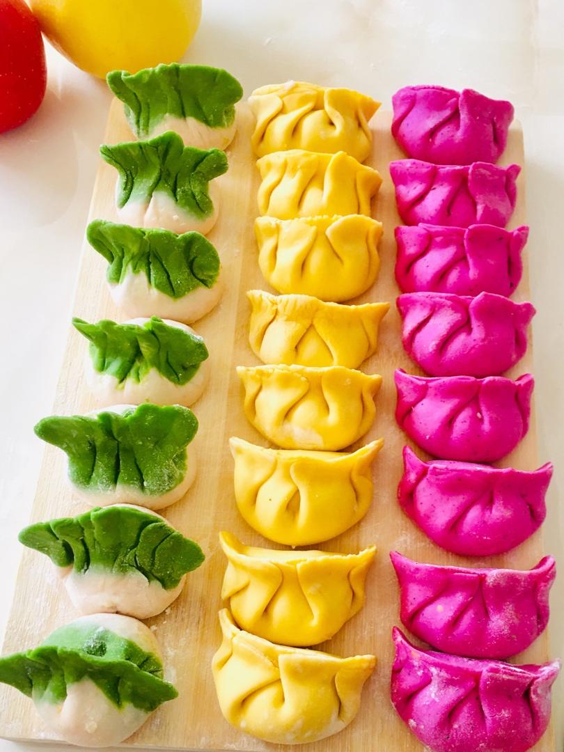 彩色饺子皮