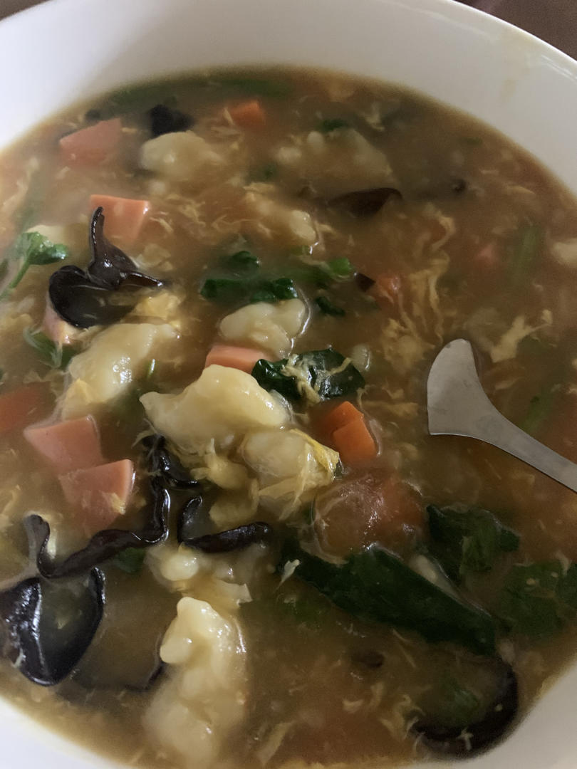 一次成功的番茄疙瘩汤 （附面疙瘩制作视频）