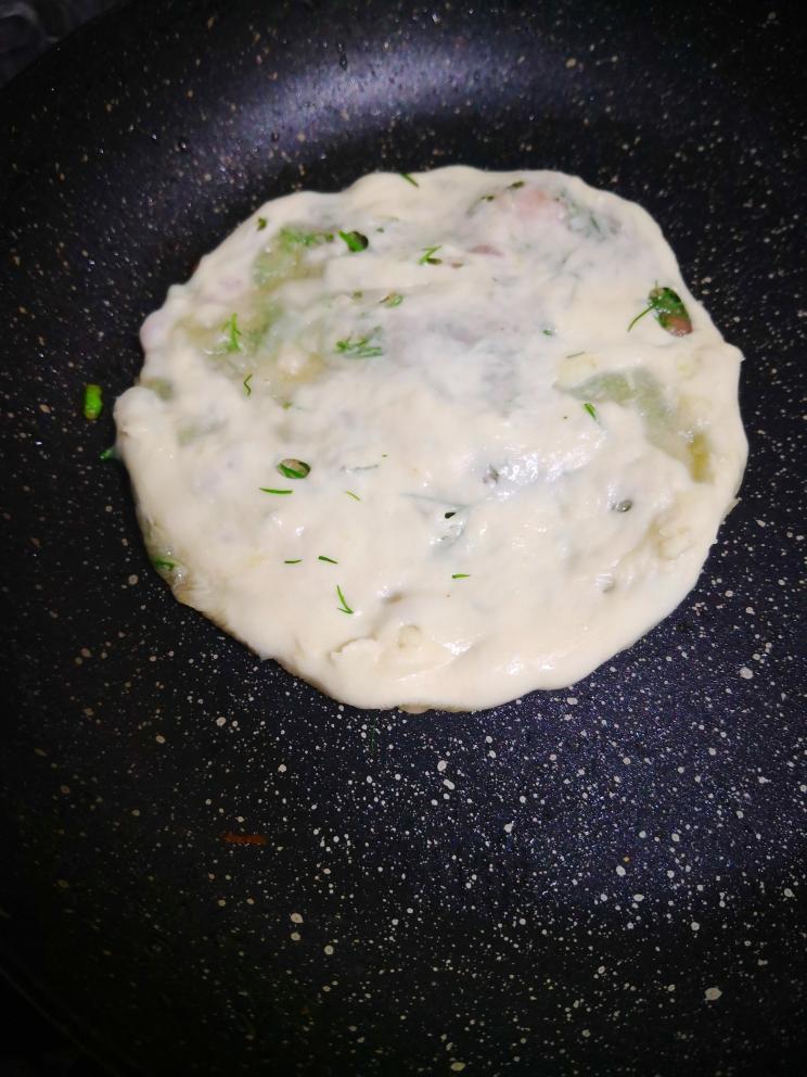 早餐｜茴香猪肉煎饼的做法 步骤3