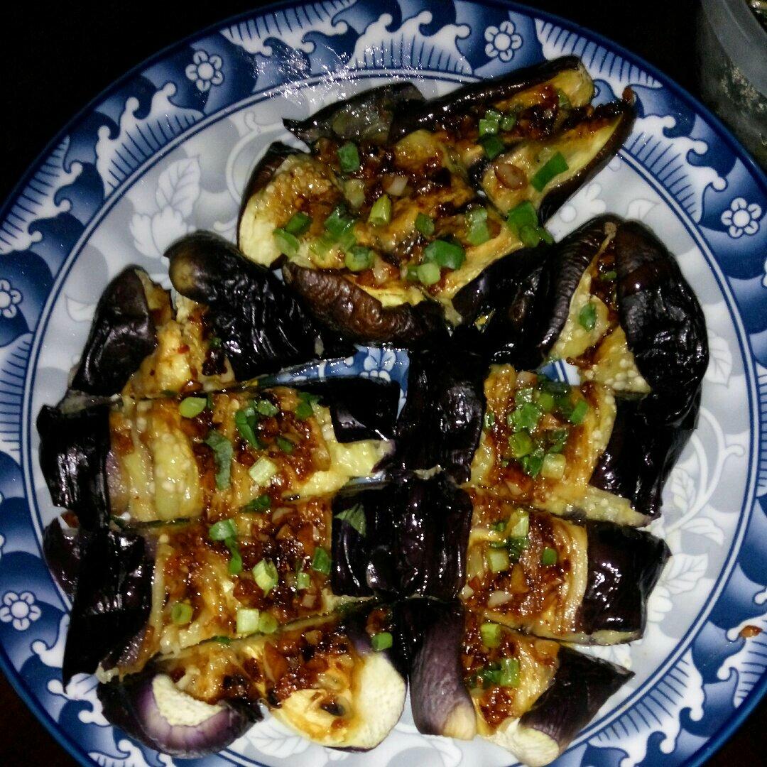 【微波炉烤茄子】