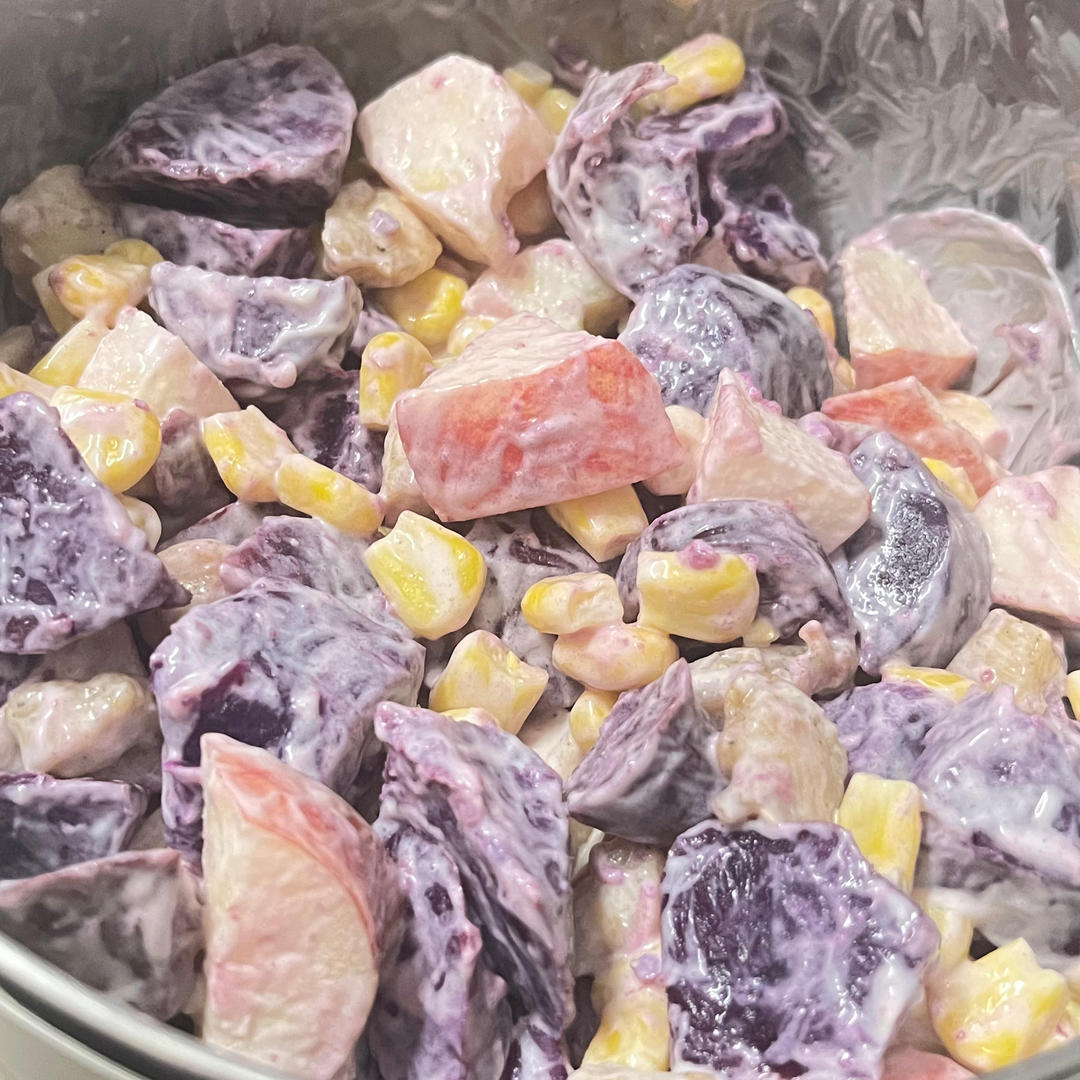 土豆🥔玉米🌽鸡胸肉🐔沙拉｜🍎清新不腻口