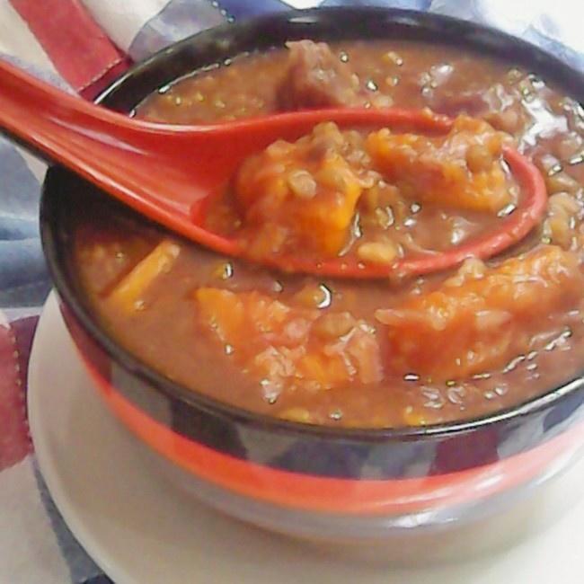 姜汁番薯绿豆汤的做法