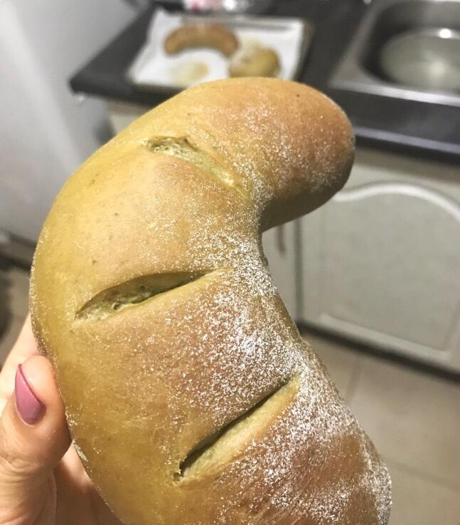 抹茶麻薯红豆软欧包