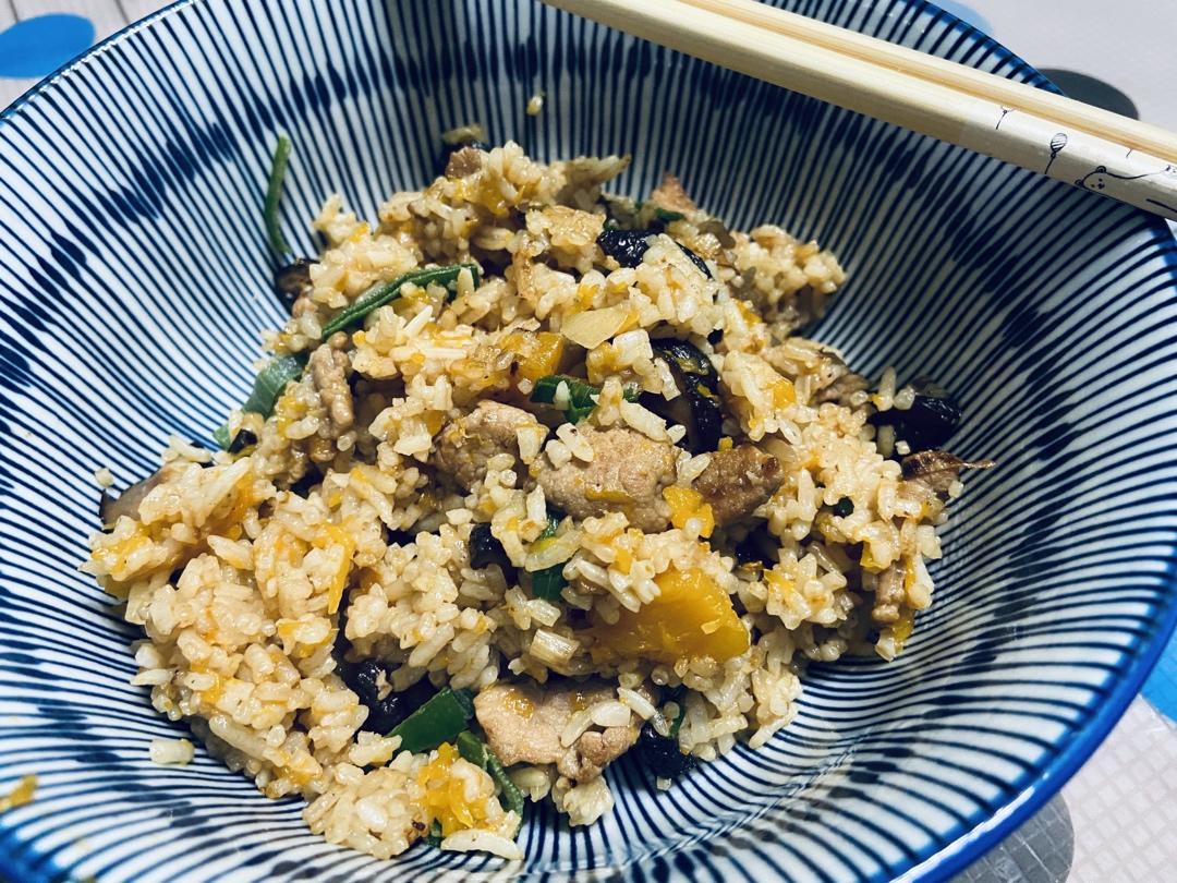 美味到不行的南瓜饭