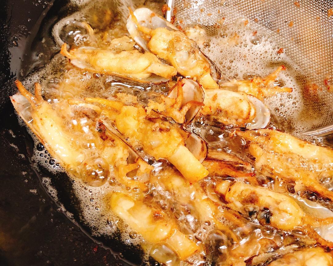 椒盐蛏的做法 步骤7