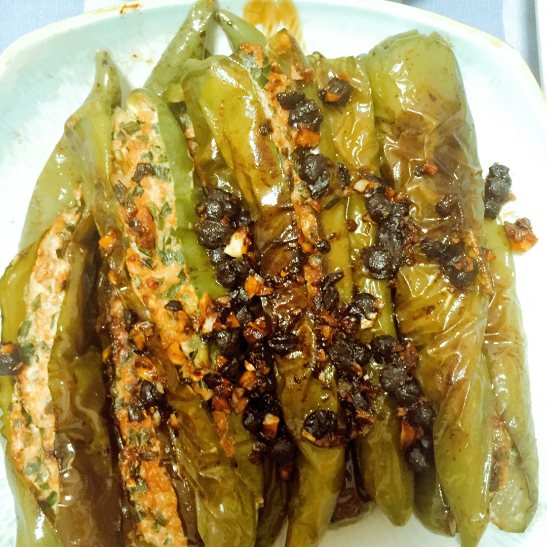 肉酿虎皮青椒
