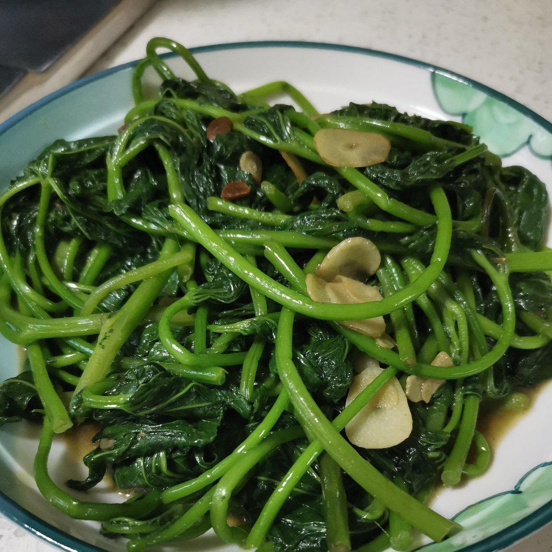 炒番薯叶（新手做出大排档的味道）