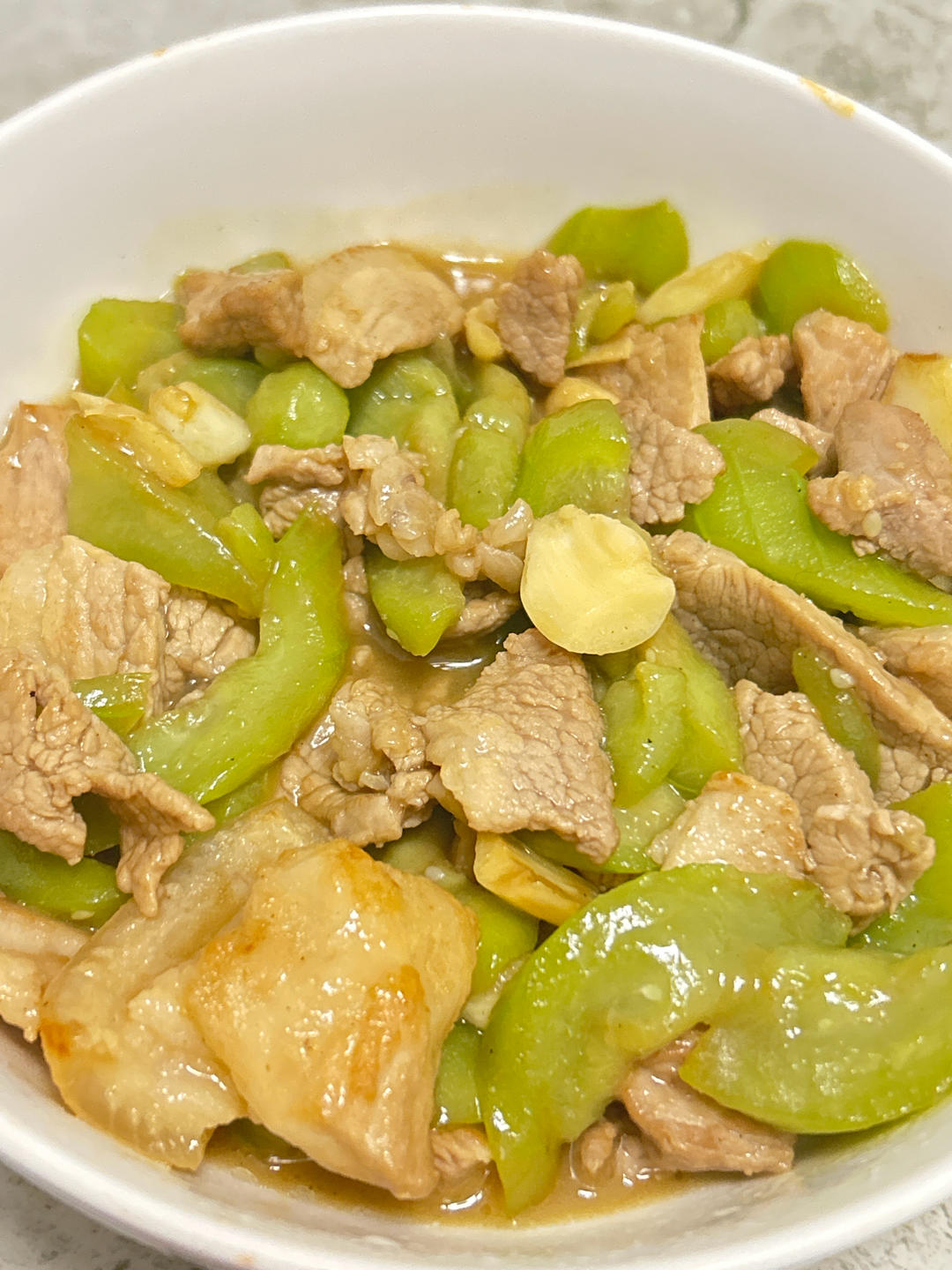 家常丝瓜炒肉