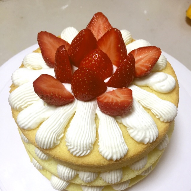 微笑3swr做的简单好做的8寸戚风蛋糕