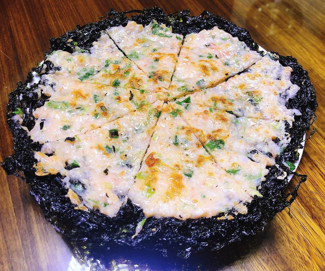 【紫菜虾滑饼】
