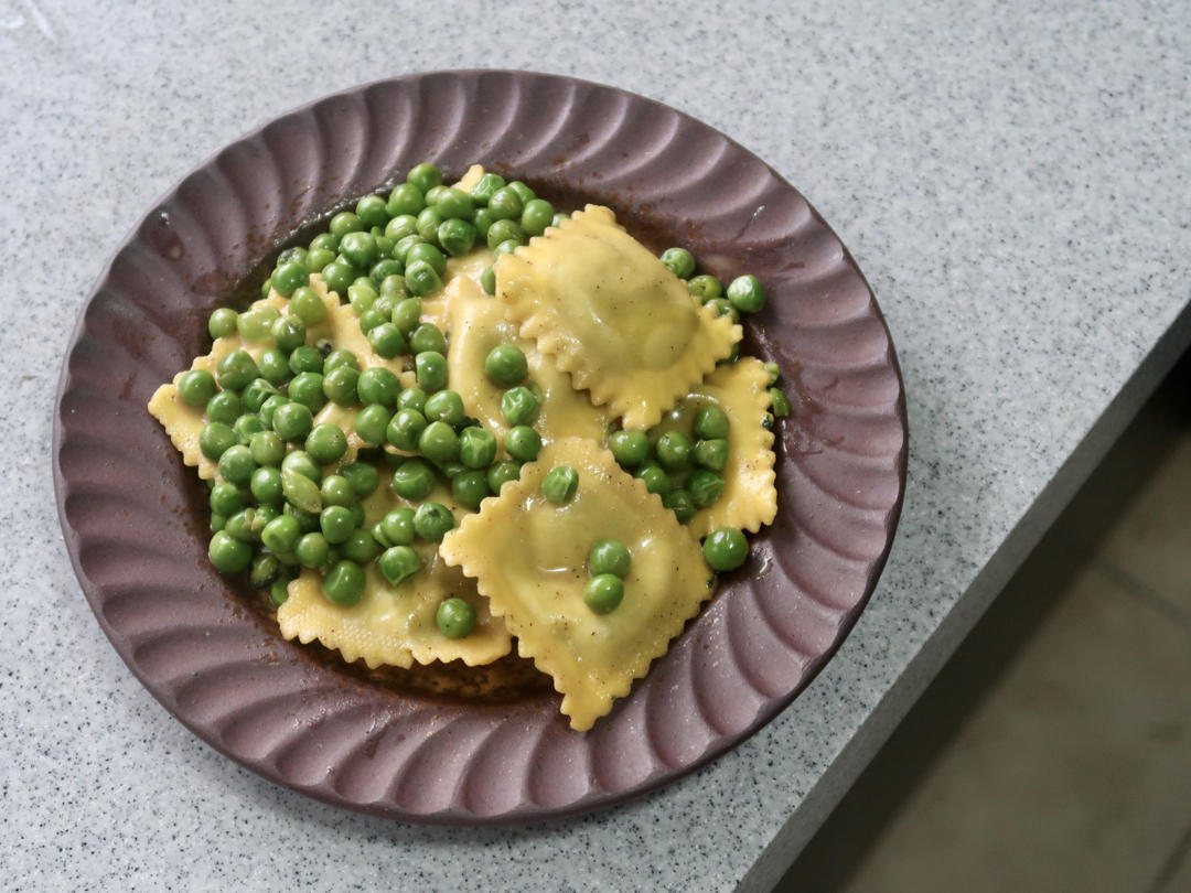 鲜虾青豆天使面沙拉