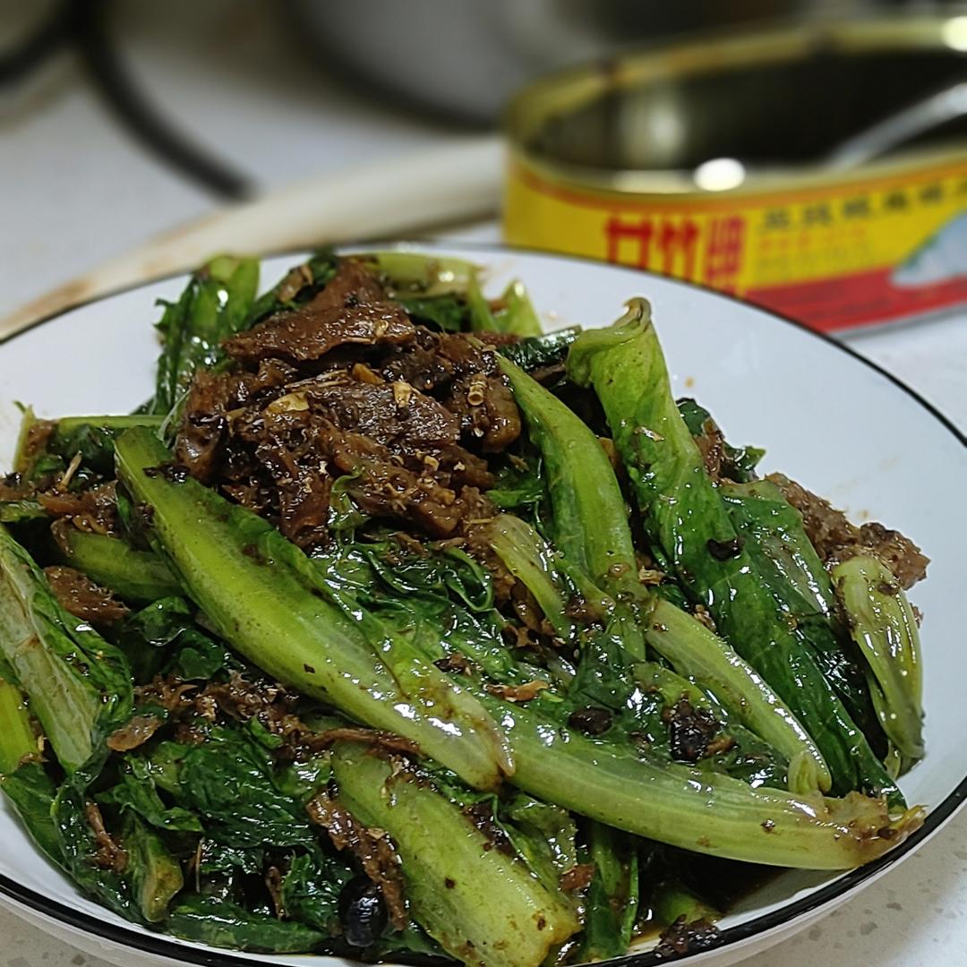 豆鼓鲮鱼油麦菜