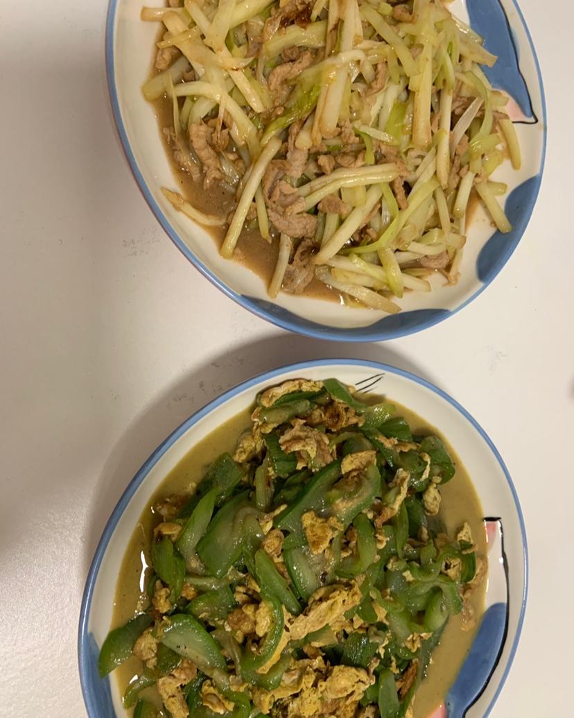 韭黄炒肉丝
