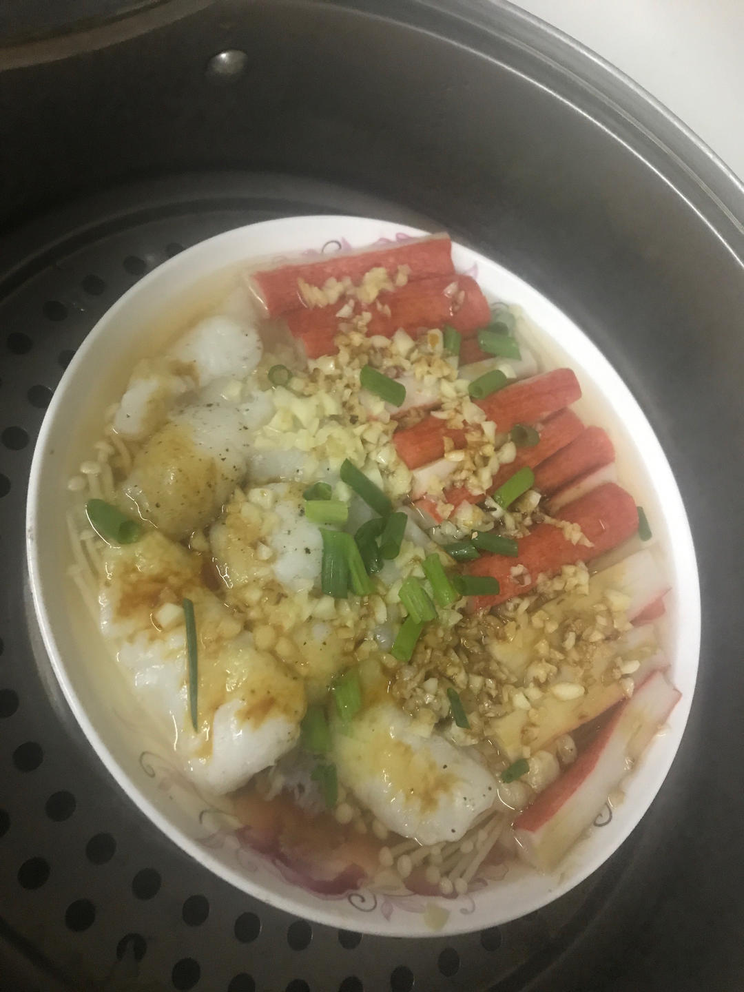 蒸三鲜～蒜泥金针菇