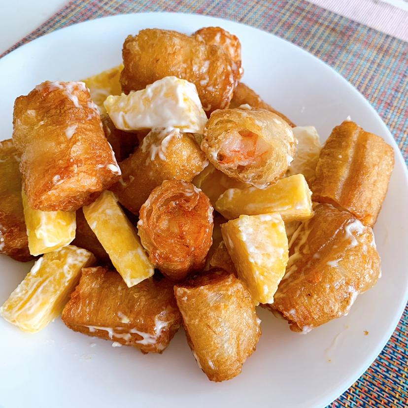菠萝油条虾