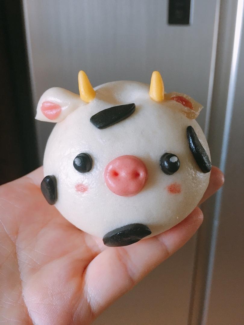 晶晶73n2做的一看就会系列12可爱q版小奶牛卡通馒头