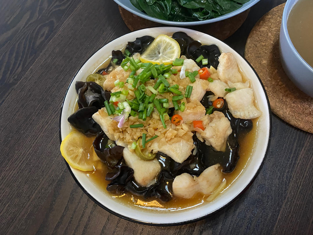 🔥好吃不胖❗️蒜蓉金针菇蒸巴沙鱼❗️