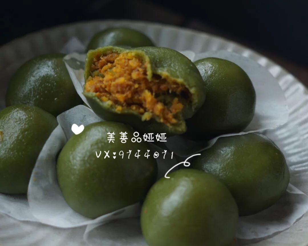 《Tinrry+》咸蛋黄肉松青团+红豆沙青团