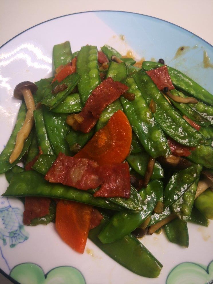 培根炒荷兰豆