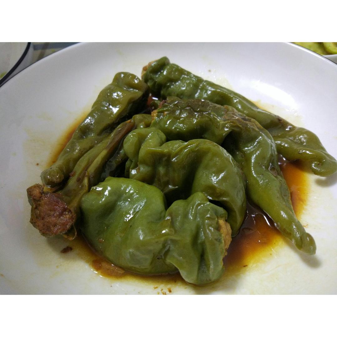 肉馅辣椒-新手下厨 stuffed Chili pepper