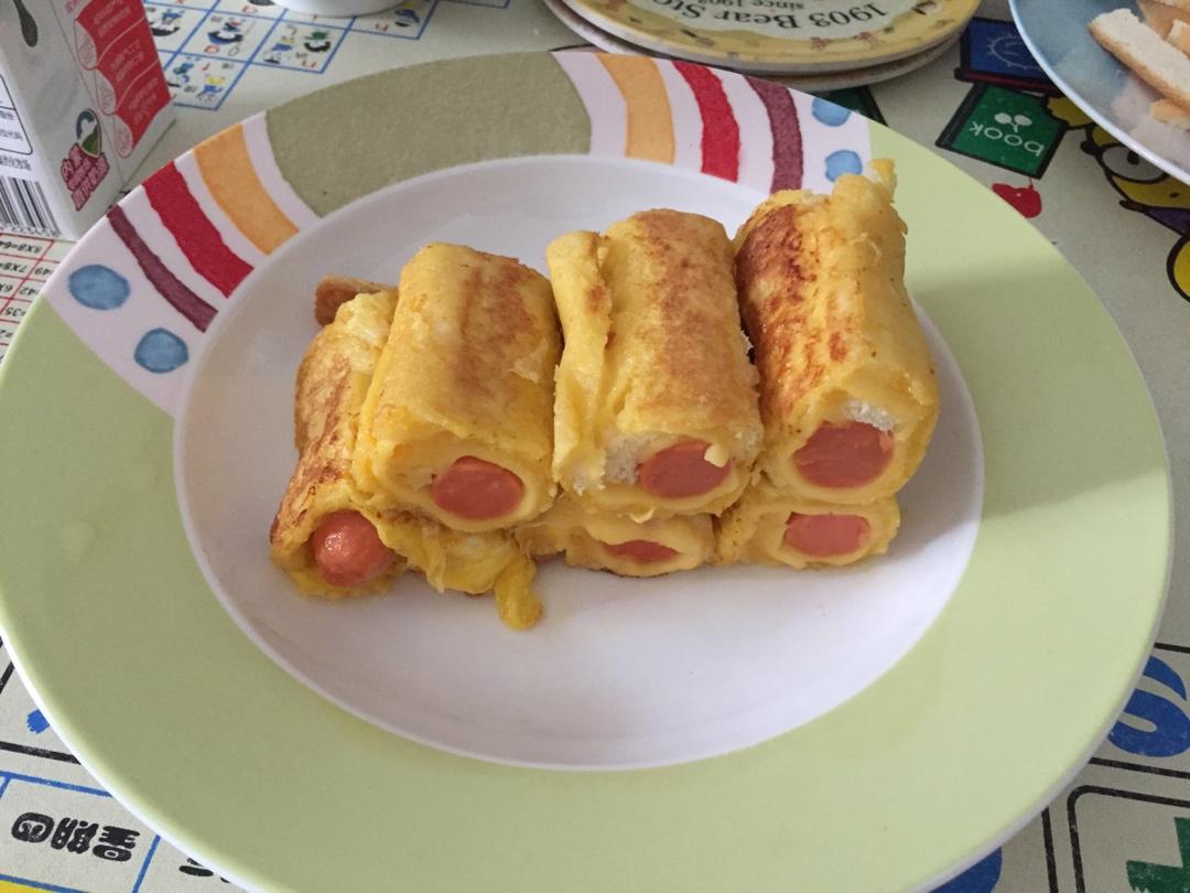 吐司的N种吃法：这可能是最简单的那一种（火腿吐司卷）