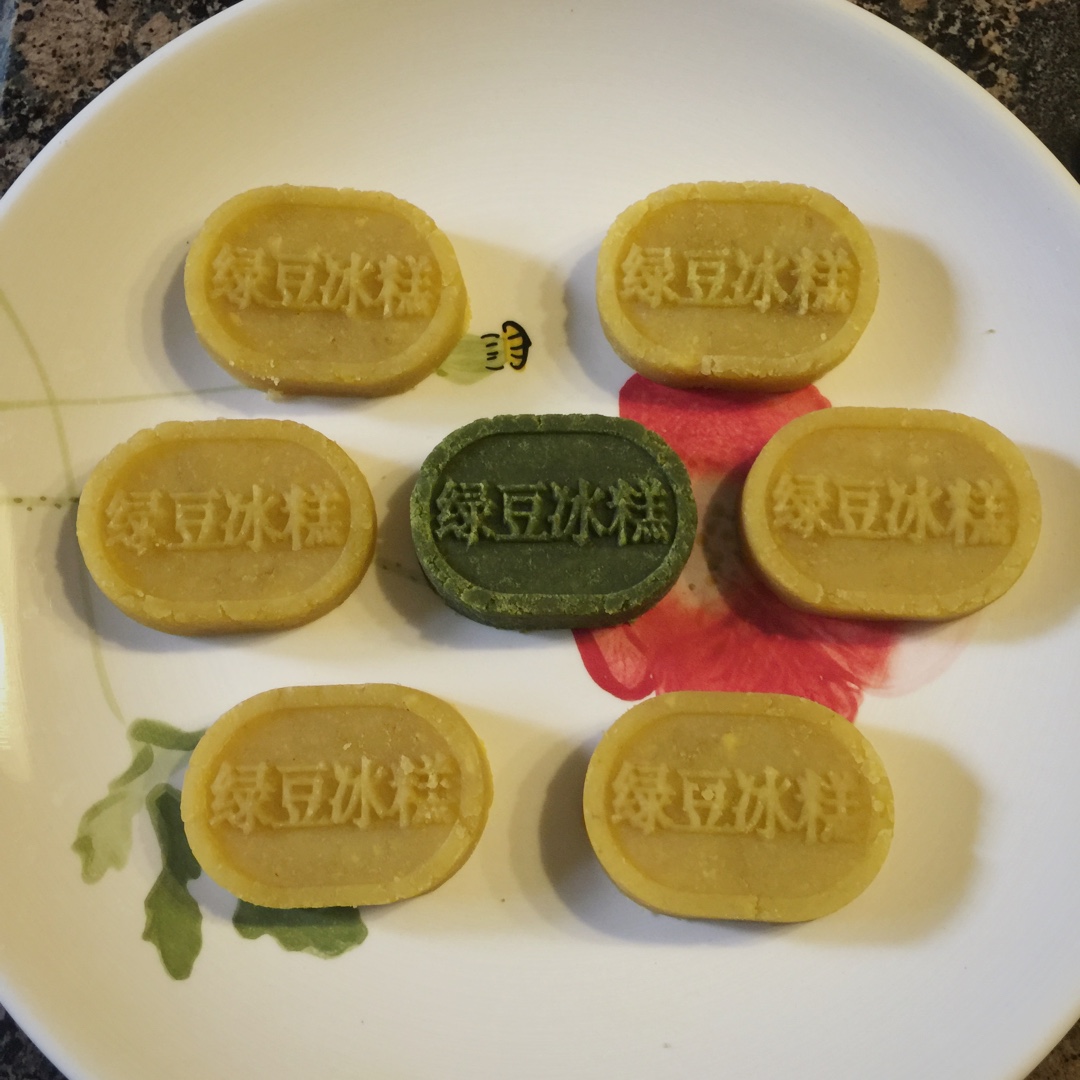 抹茶双色绿豆糕