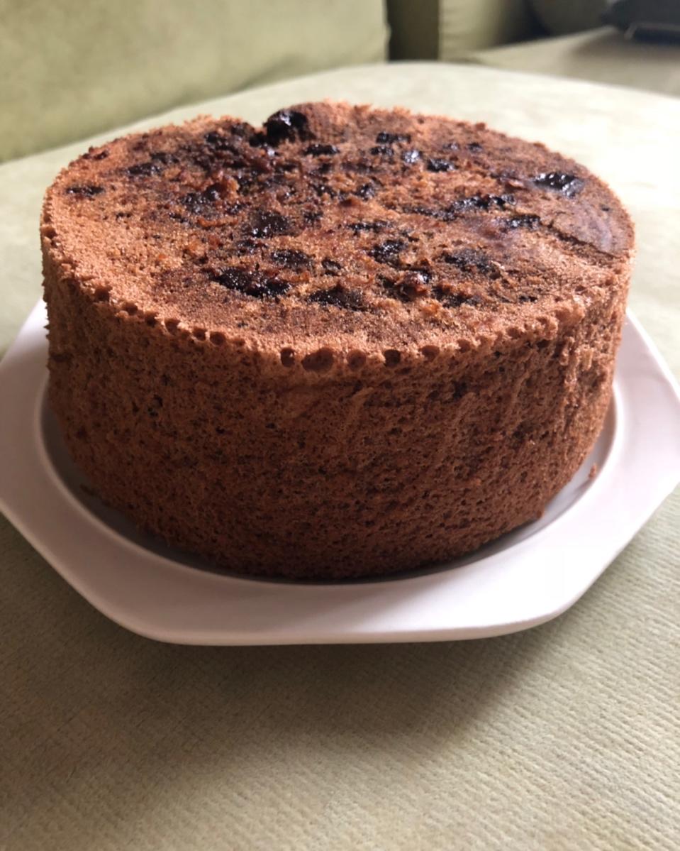 招财财进宝宝做的巧克力戚风蛋糕