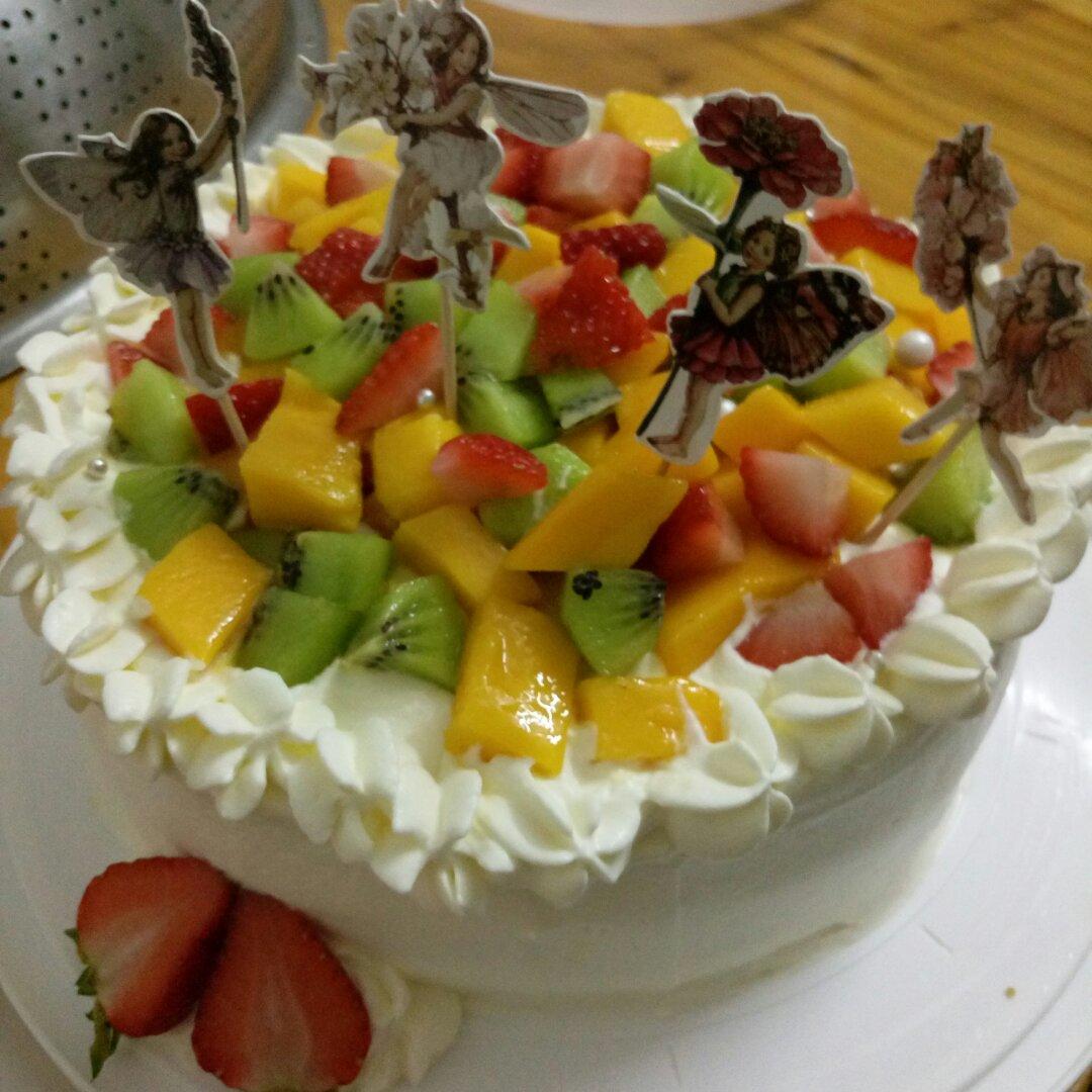 【零失败】不会裱花没关系的水果裸蛋糕 芒果裸蛋糕 完美戚风胚