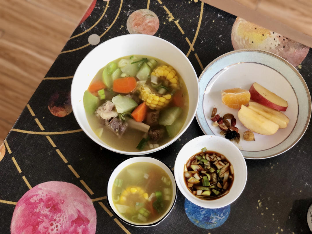 美极佛手瓜玉米排骨汤