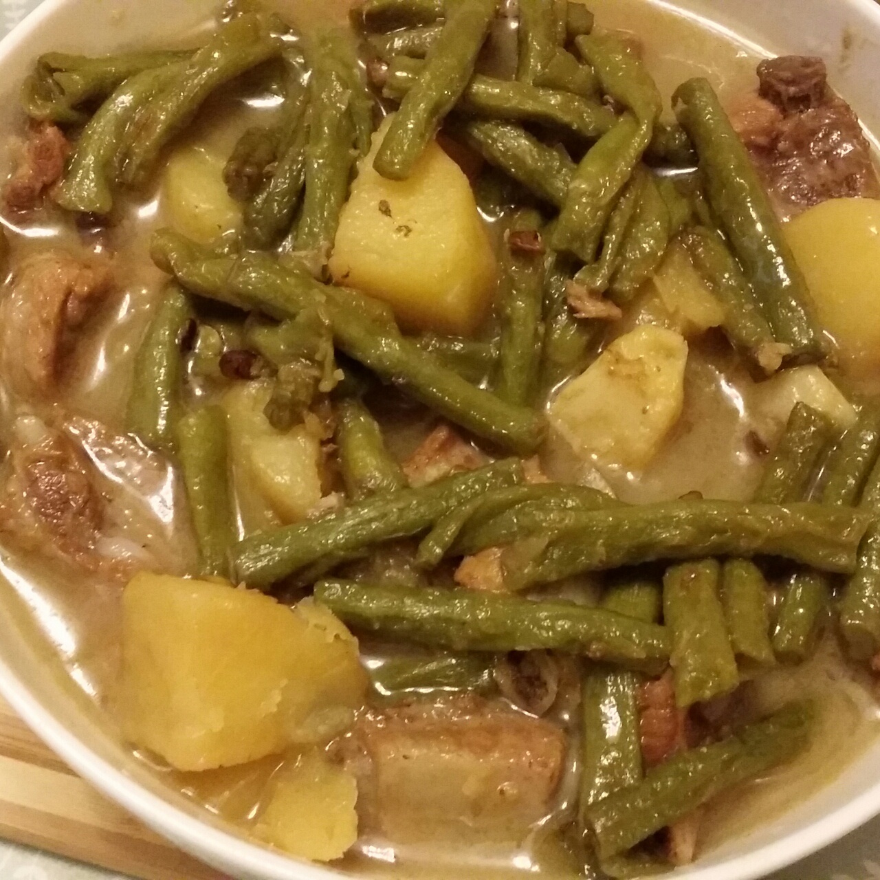 土豆豆角炖排骨