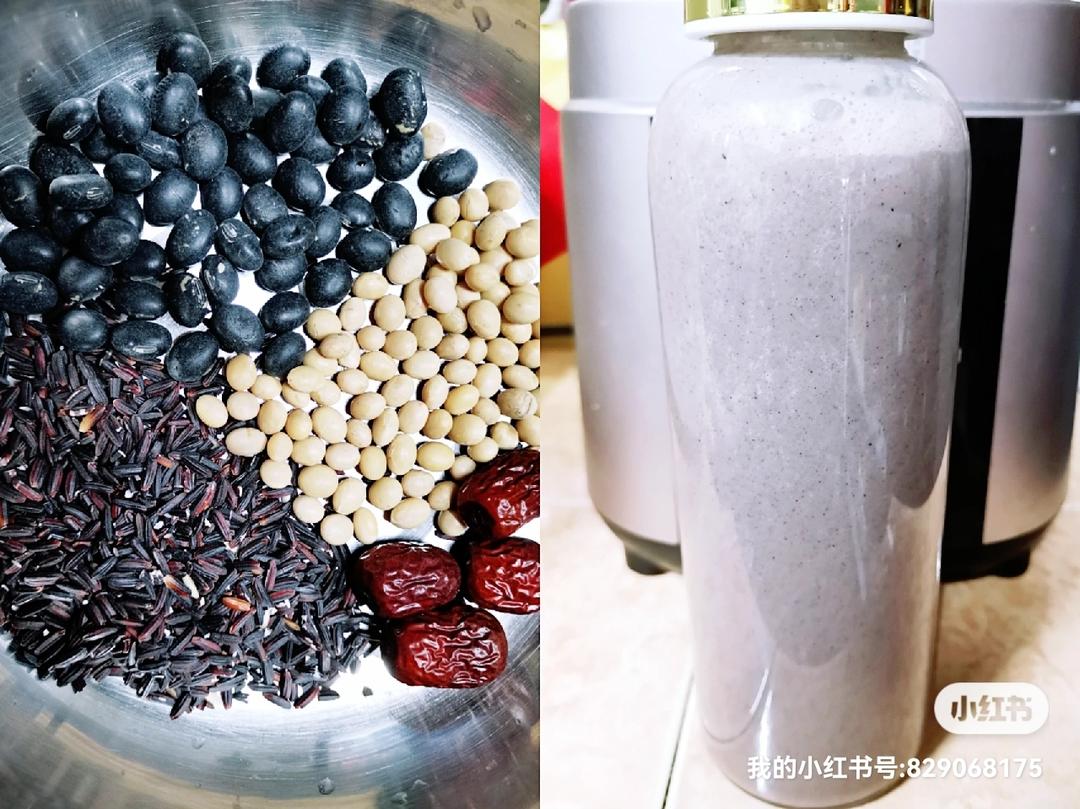 黑米黑豆红枣豆浆的做法