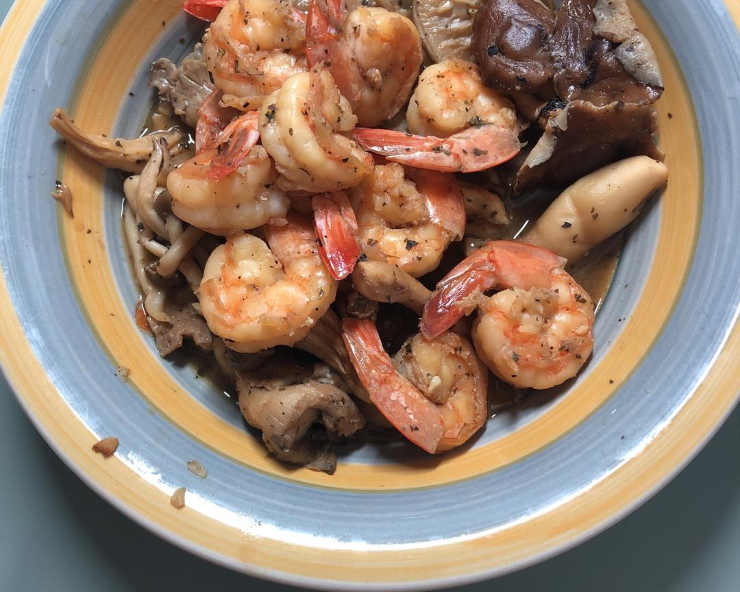 鲜虾蘑菇的做法