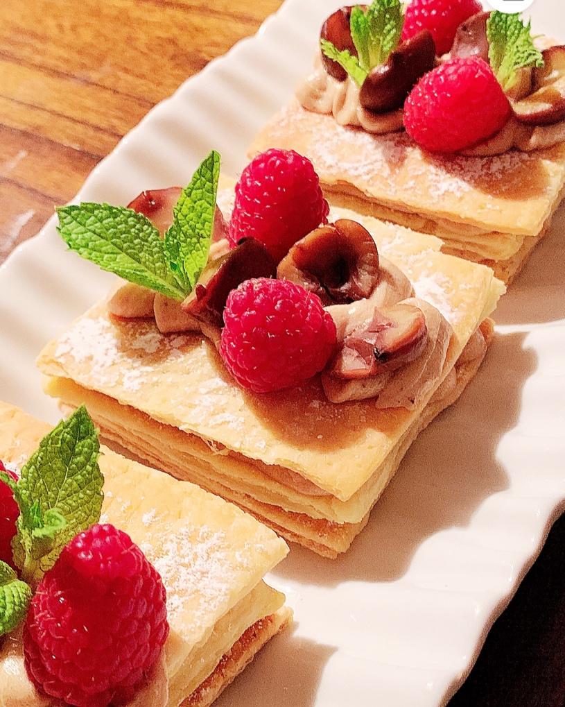 栗子奶油拿破仑Mille feuilles aux Marrons